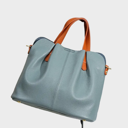 Alana | Handtaschen aus echtem Leder, Kopfhaut-Rindsleder mit Litschi-Struktur, Damentasche