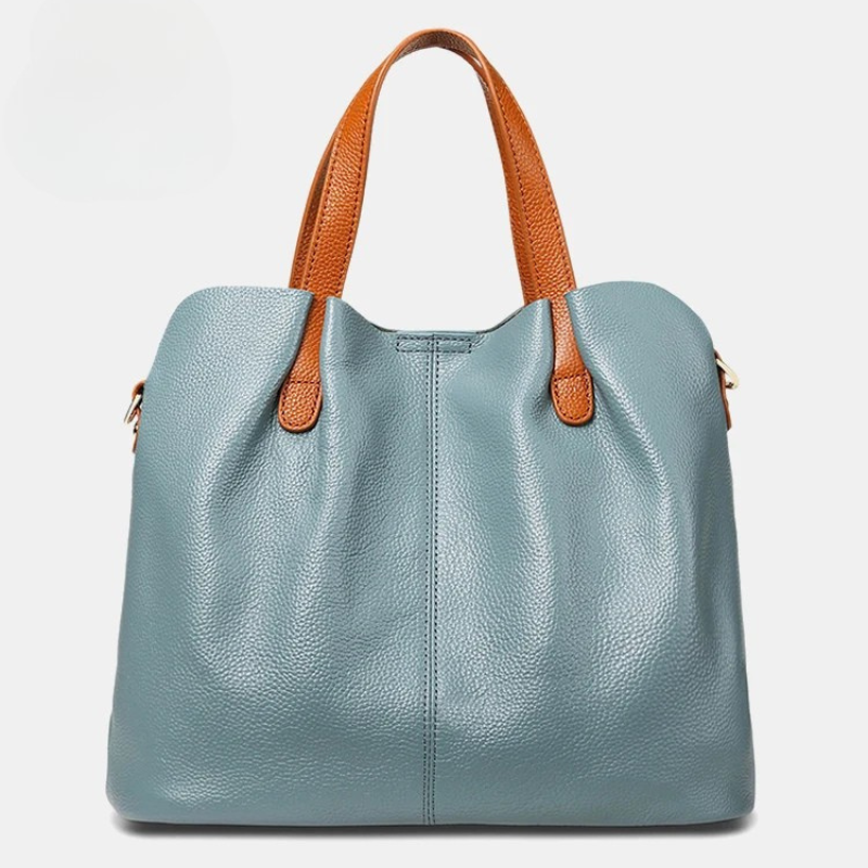 Alana | Handtaschen aus echtem Leder, Kopfhaut-Rindsleder mit Litschi-Struktur, Damentasche