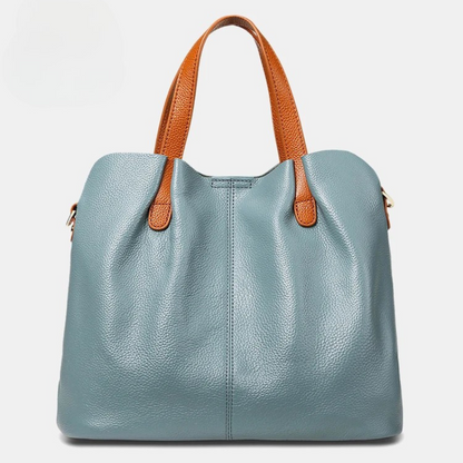 Alana | Handtaschen aus echtem Leder, Kopfhaut-Rindsleder mit Litschi-Struktur, Damentasche