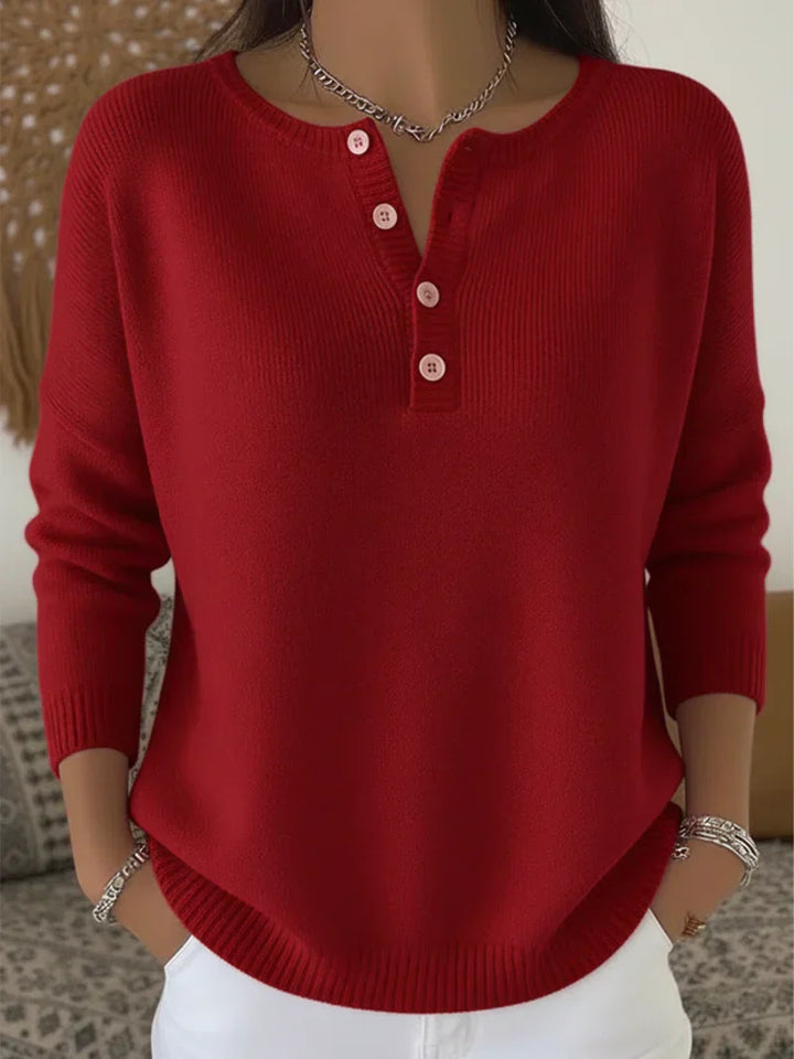 Mira | Strickpullover mit Knopfleiste