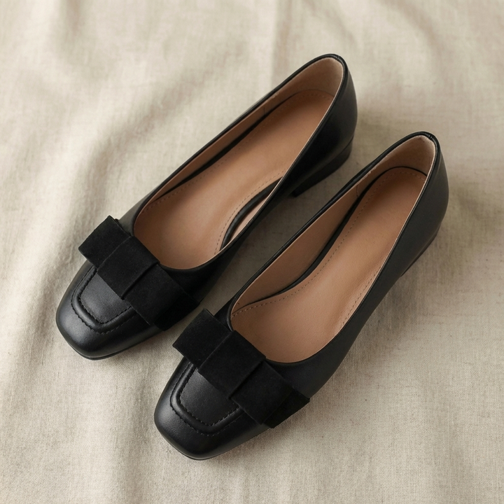 Bailarinas de cuero Camille Bow