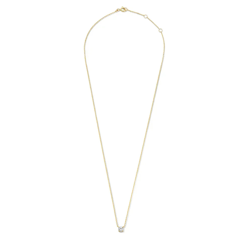 Colar com pedra de moissanita Cléa | Dourado