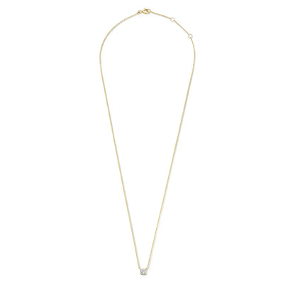 Colar com pedra de moissanita Cléa | Dourado