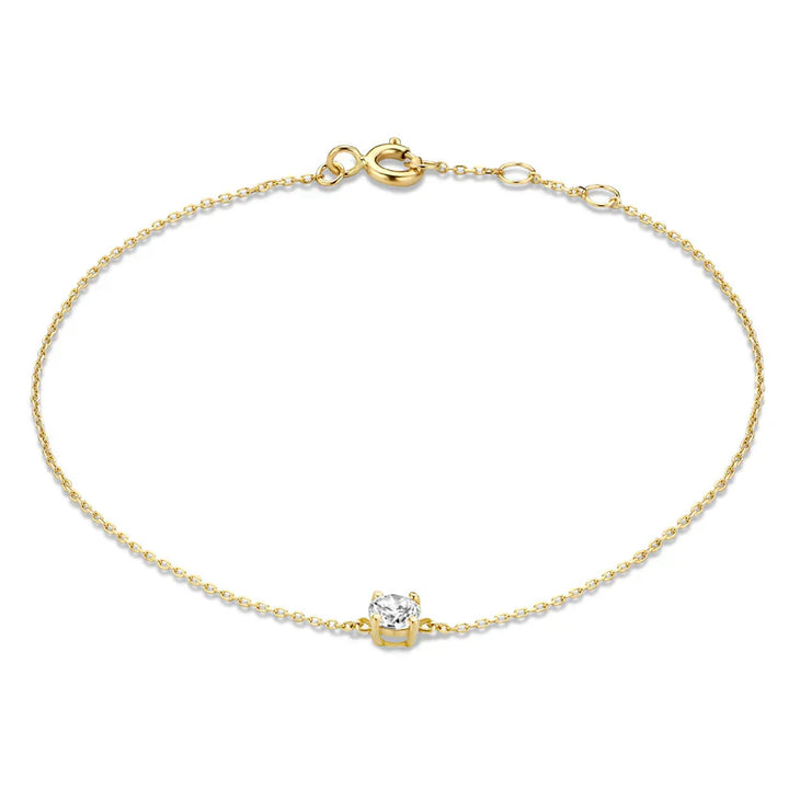 Dalynette | Pulsera con piedras de moissanita en oro de 14k