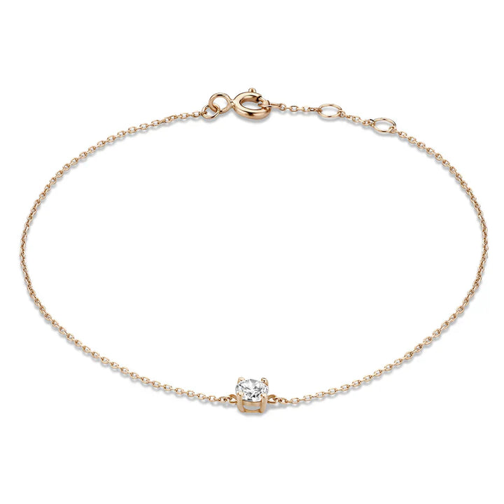 Dalynette | Pulsera con piedras de moissanita en oro de 14k