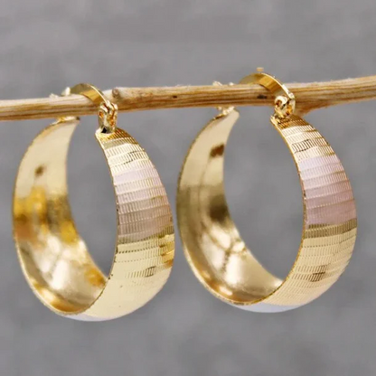 Pendientes de oro pulido LUXE