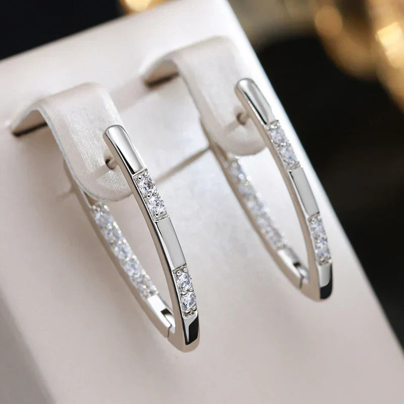 Elegante zirkoniaøreringe | Guld
