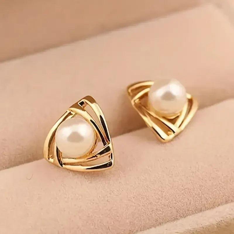 Exquisitos pendientes de perlas y oro | Oro