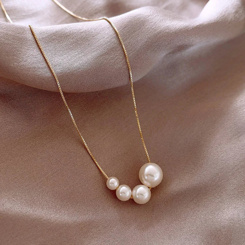 Collar de perlas exquisito | Oro