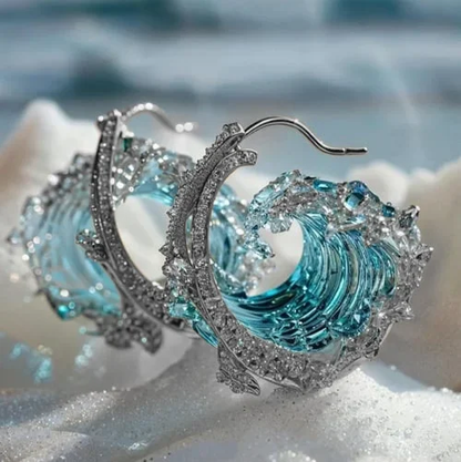 Pendientes Marea Azul