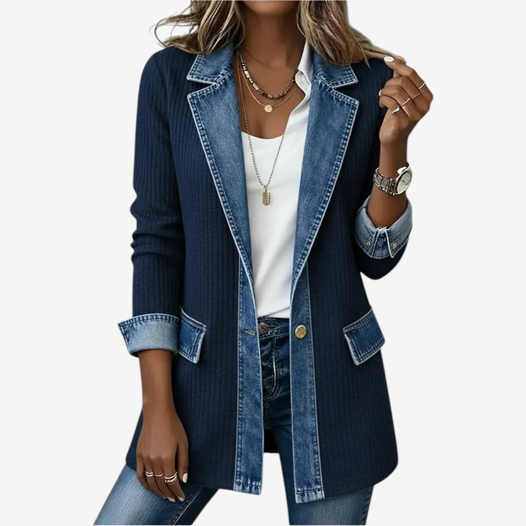 Emilia | Blazer in blended denim