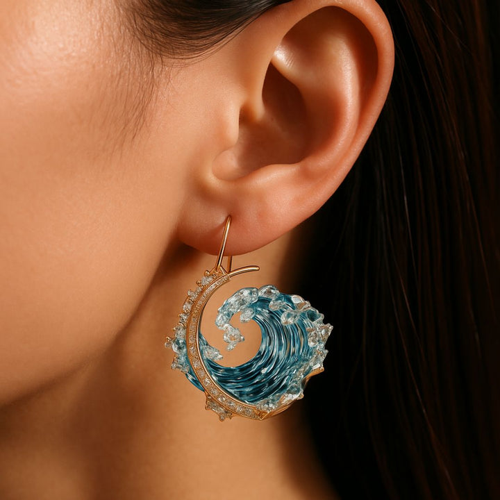 Pendientes Marea Azul