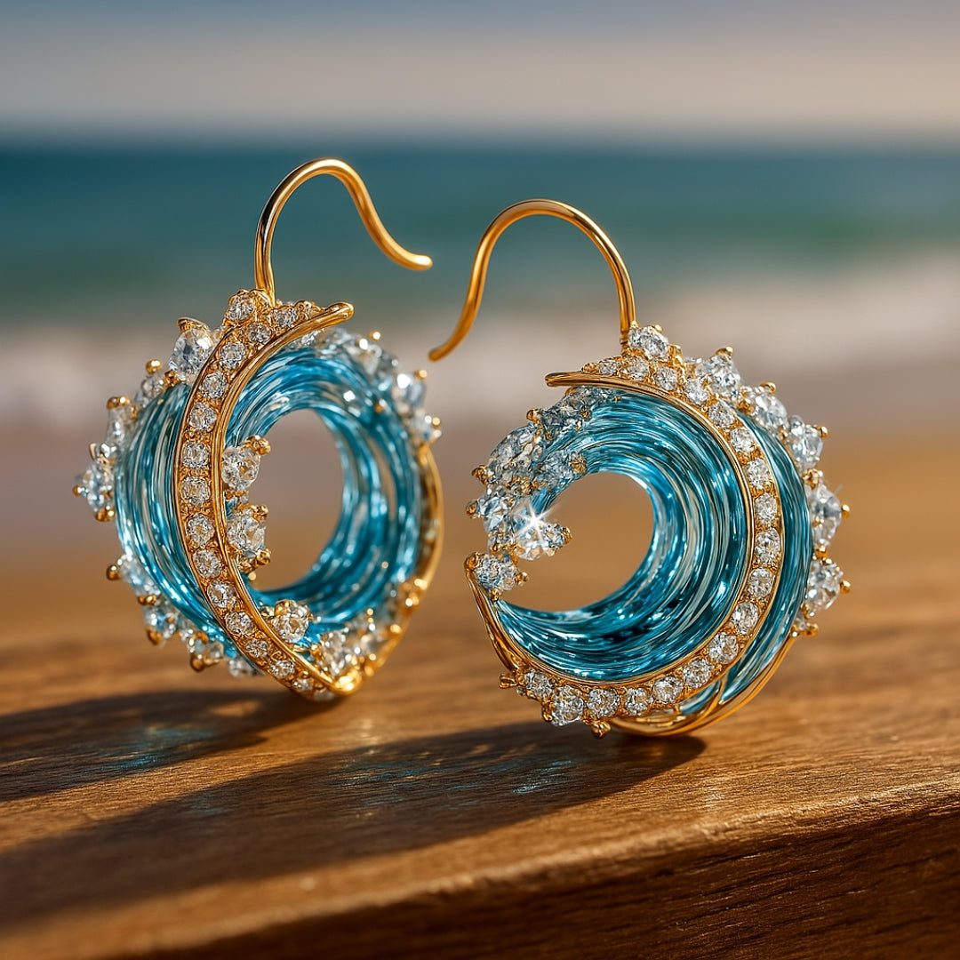Pendientes Marea Azul