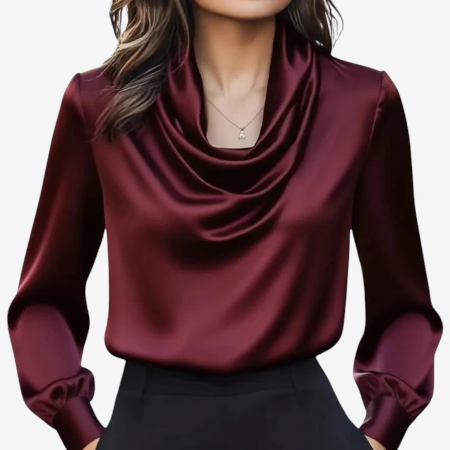 Katia™ Bluse med draperet krave