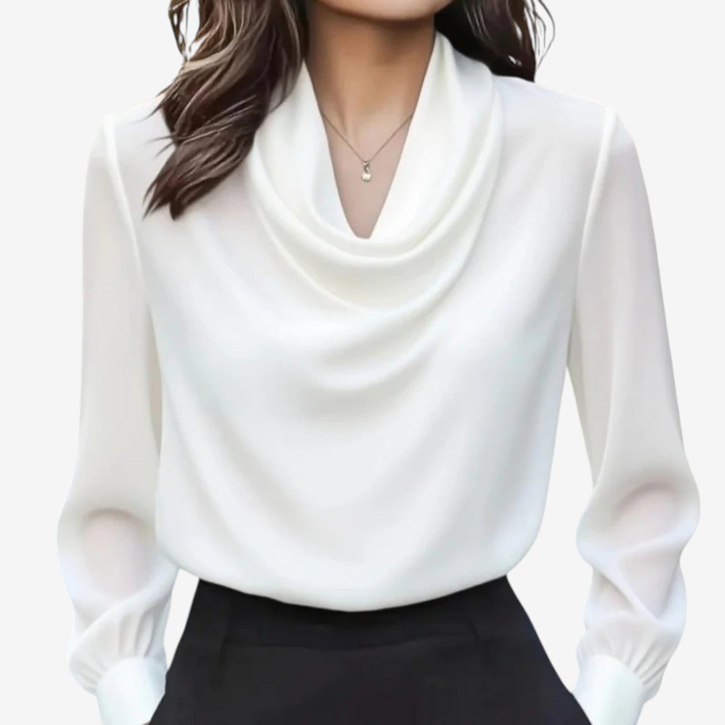 Katia™ Bluse med draperet krave