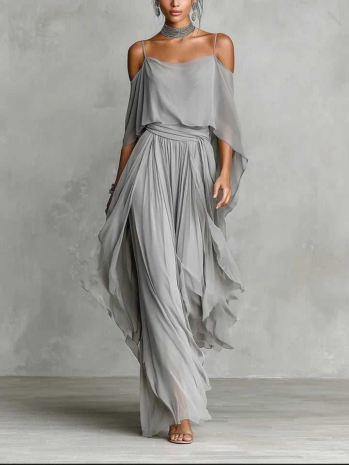 Ivah™ Off-Shoulder Flydende Sæt