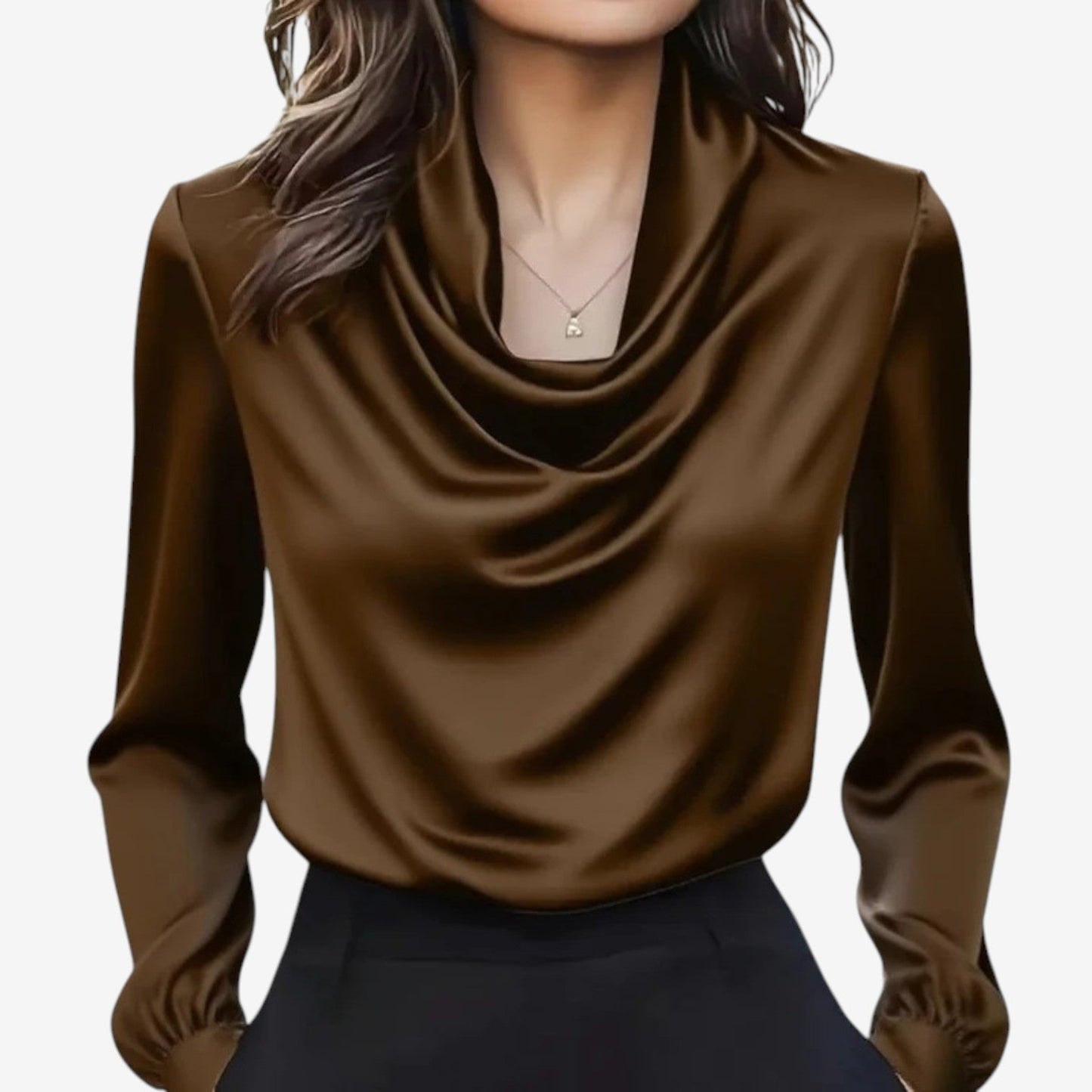 Katia™ Bluse med draperet krave