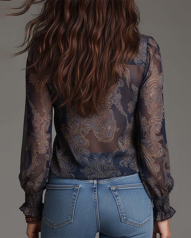 Norina | Soft-Touch V-Neck Ruffle Blouse