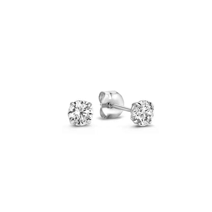Conjunto de brincos de pedra Dara Brillane | Ouro branco