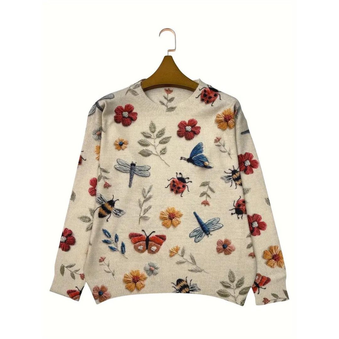 SADIE™ – Camisa Floral Fantasy de Manga Longa