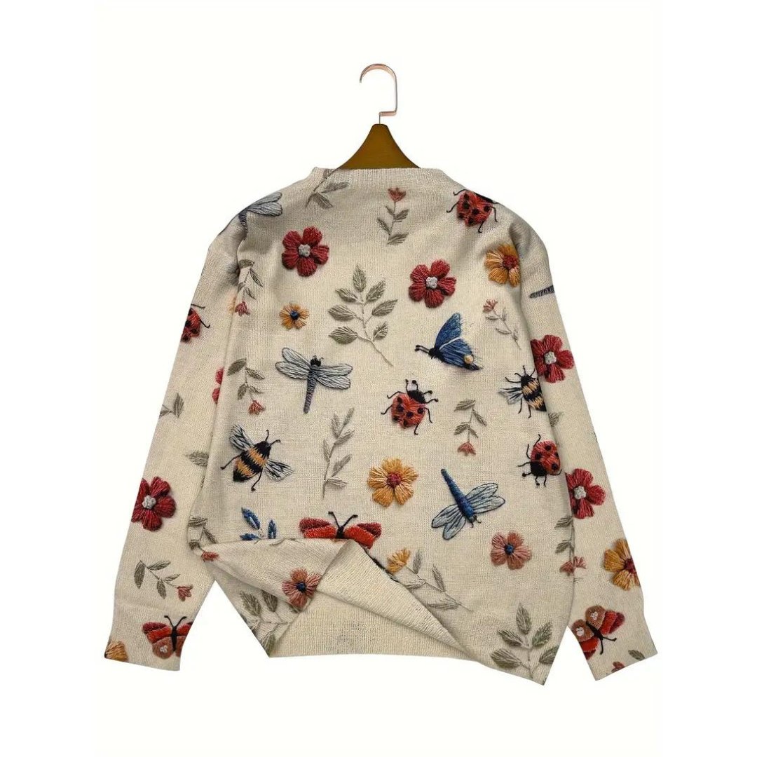 SADIE™ – Camisa Floral Fantasy de Manga Longa