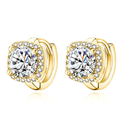 Pendientes cuadrados Nadine | Oro blanco