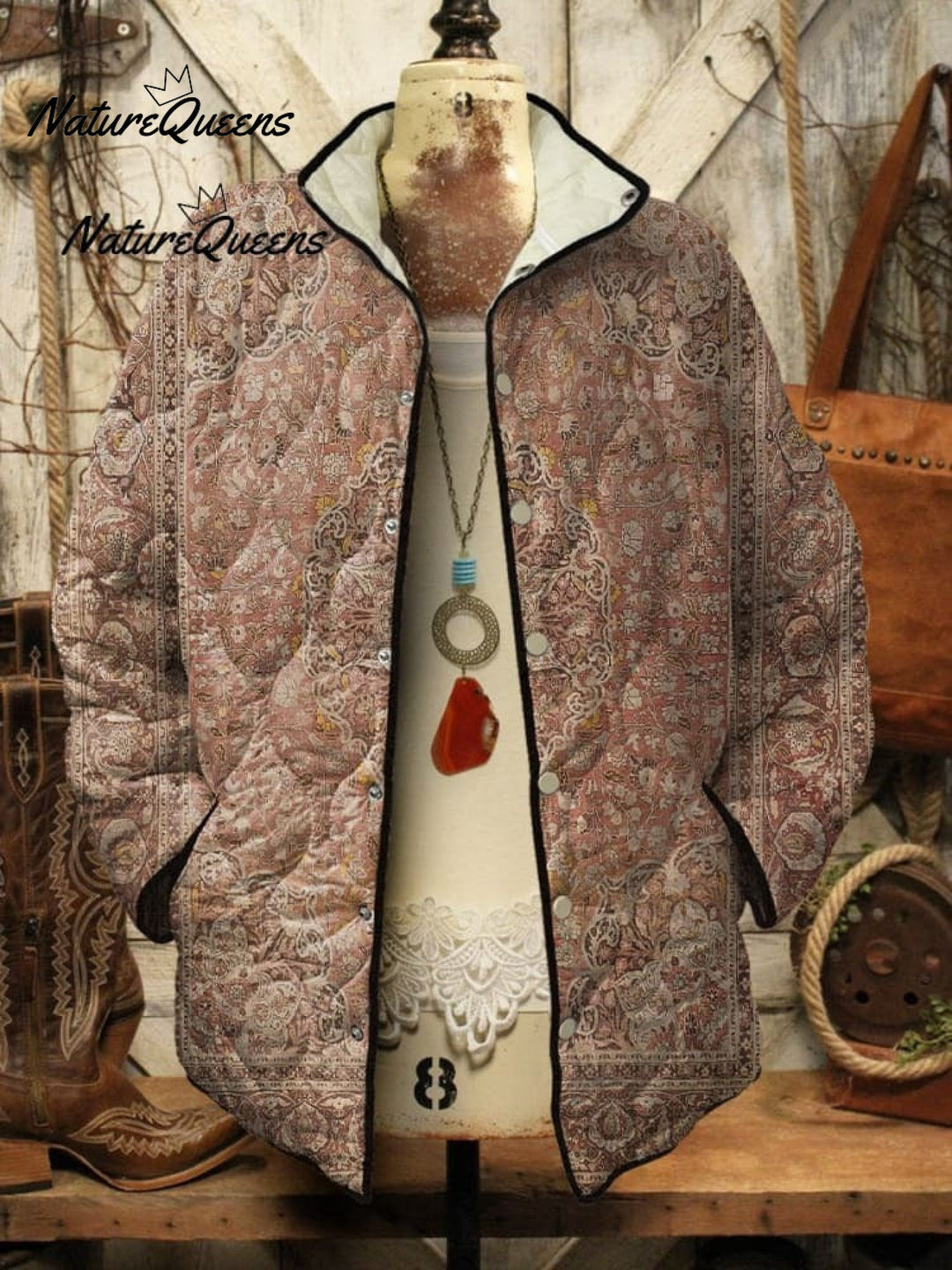 Rachel | Damen Vintage Kunstdruck Lässiges Langarmshirt Bequemes Baumwollshirt