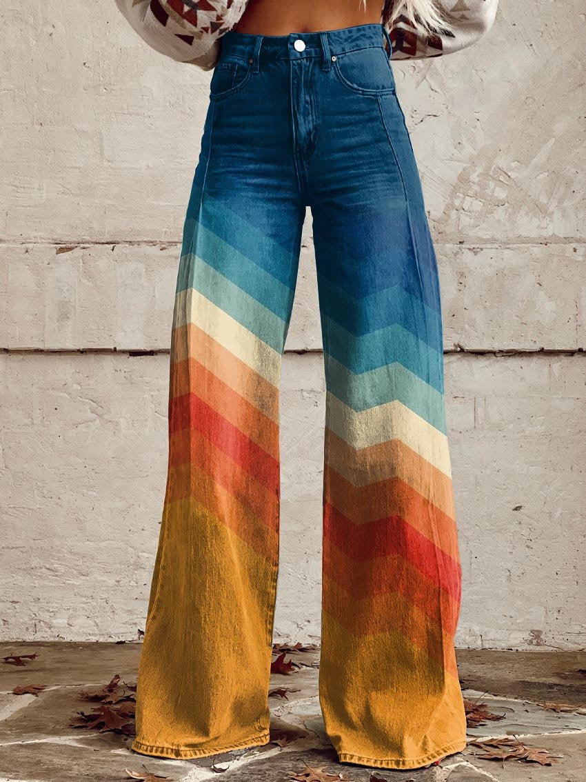 Léa – Elegante Retro-Zickzack-Hose