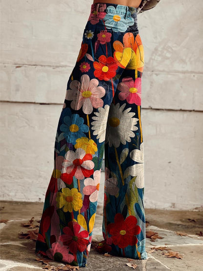 Harper | Weit geschnittene Hose mit Blumenmuster