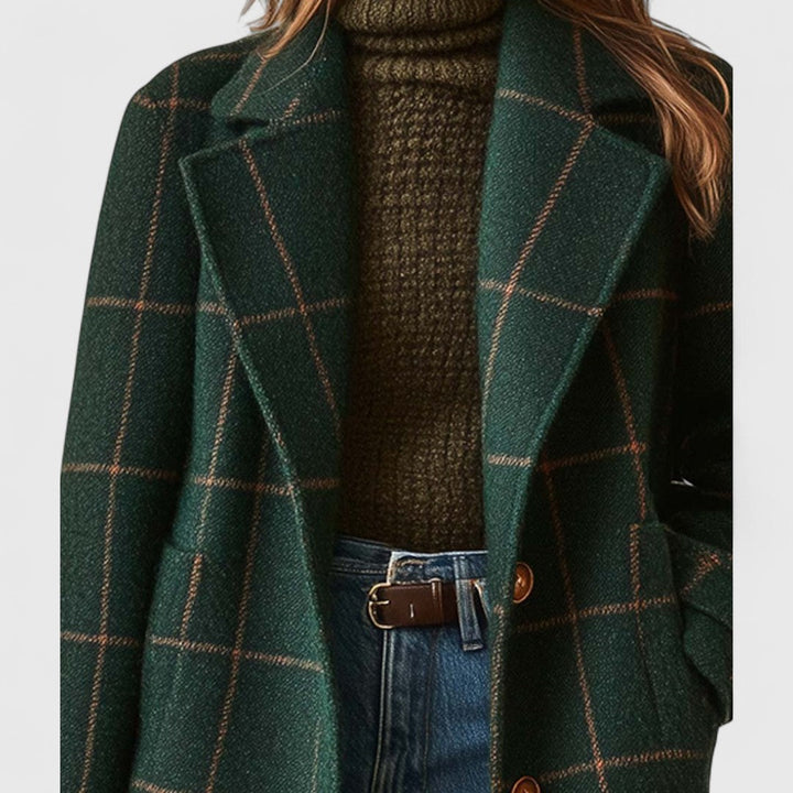 Mailey – Abrigo de cuadros refinado para la elegancia diaria