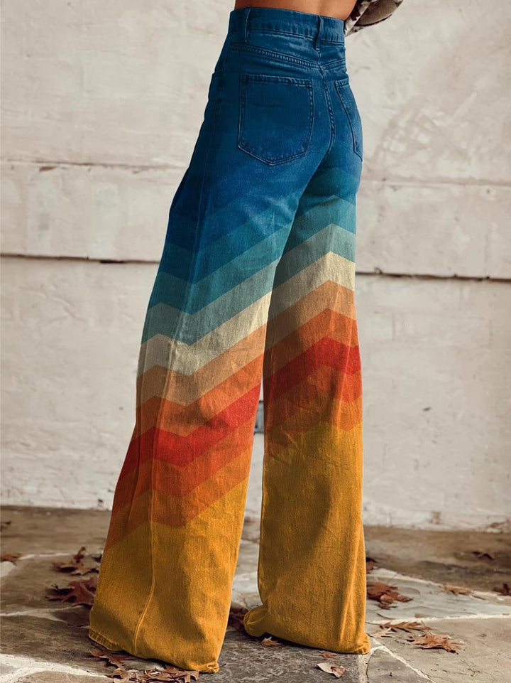 Léa – Elegante Retro-Zickzack-Hose