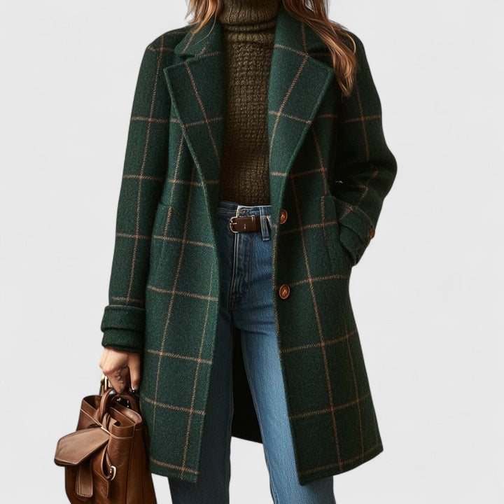 Mailey – Abrigo de cuadros refinado para la elegancia diaria