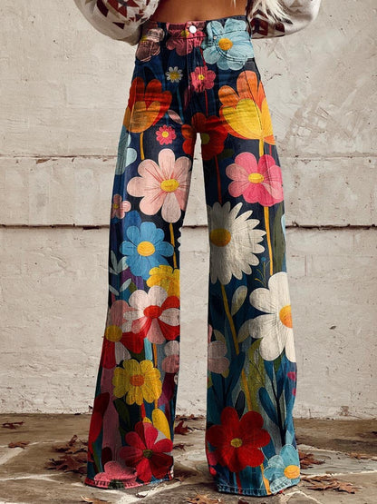 Harper | Weit geschnittene Hose mit Blumenmuster