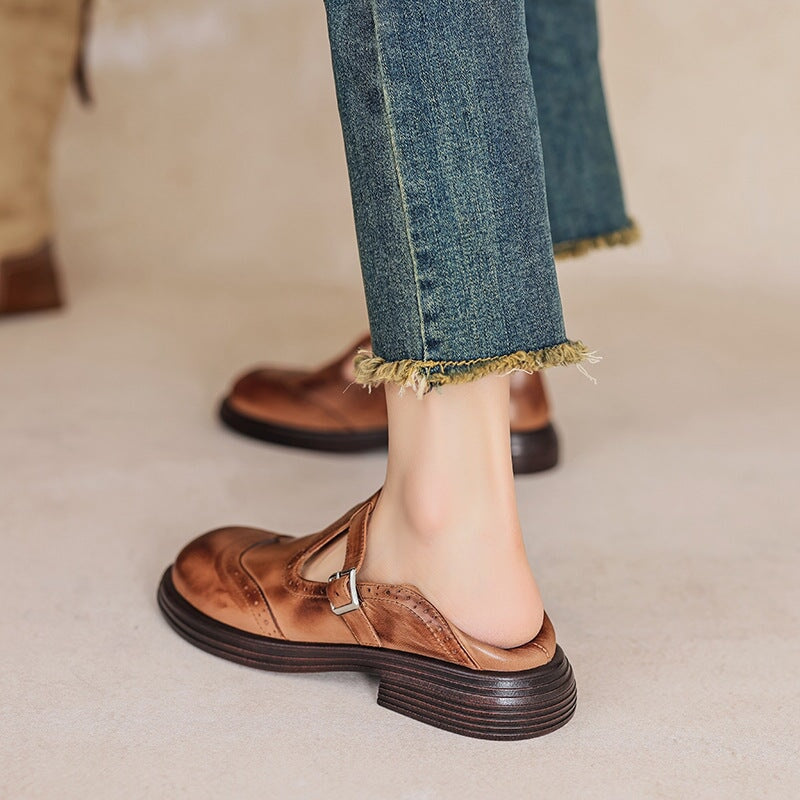 Mattea | Elegante Mary Janes i læder