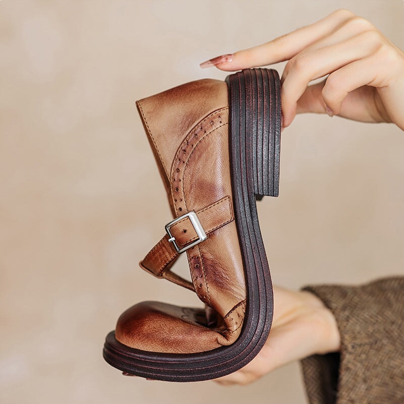 Mattea | Elegante Mary Janes i læder