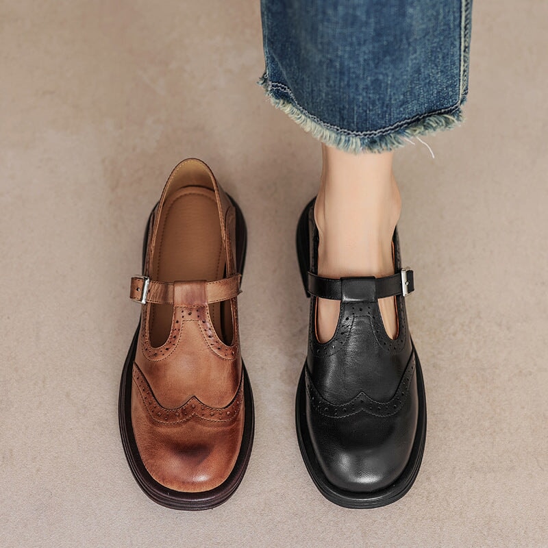 Mattea | Elegante Mary Janes i læder
