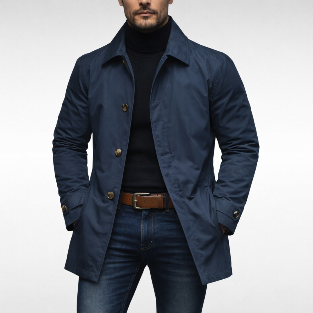 Men’s Mid-Length Button-Front Coat