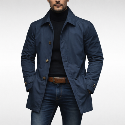 Men’s Mid-Length Button-Front Coat