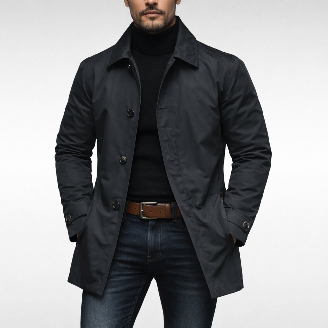 Men’s Mid-Length Button-Front Coat