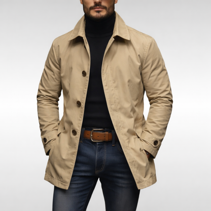 Men’s Mid-Length Button-Front Coat