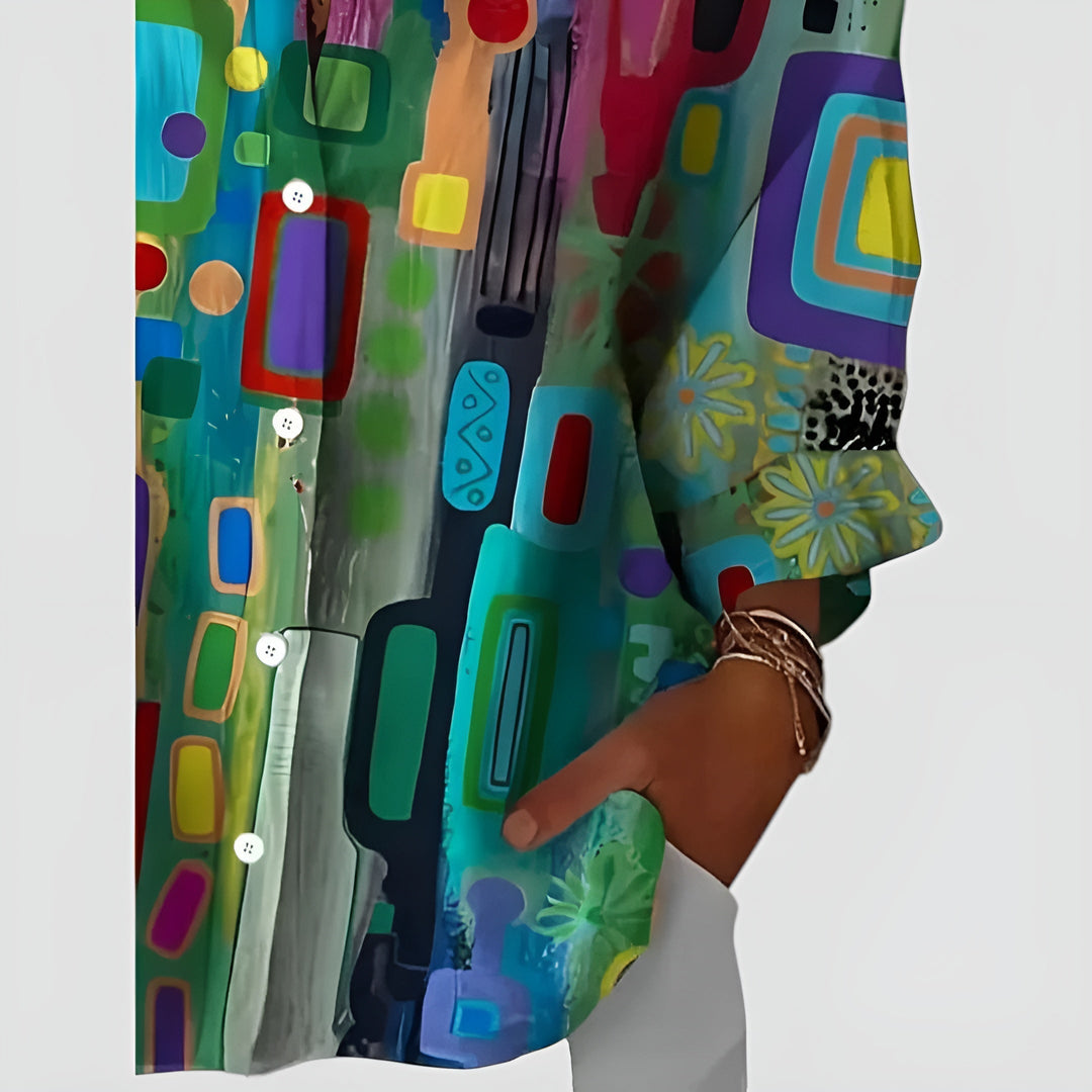 Blusa Ava™ com padrão geométrico