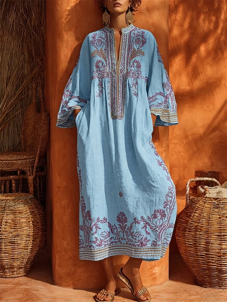 Zahara™ Boho-Blumen-Maxikleid