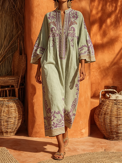 Zahara™ Boho-Blumen-Maxikleid