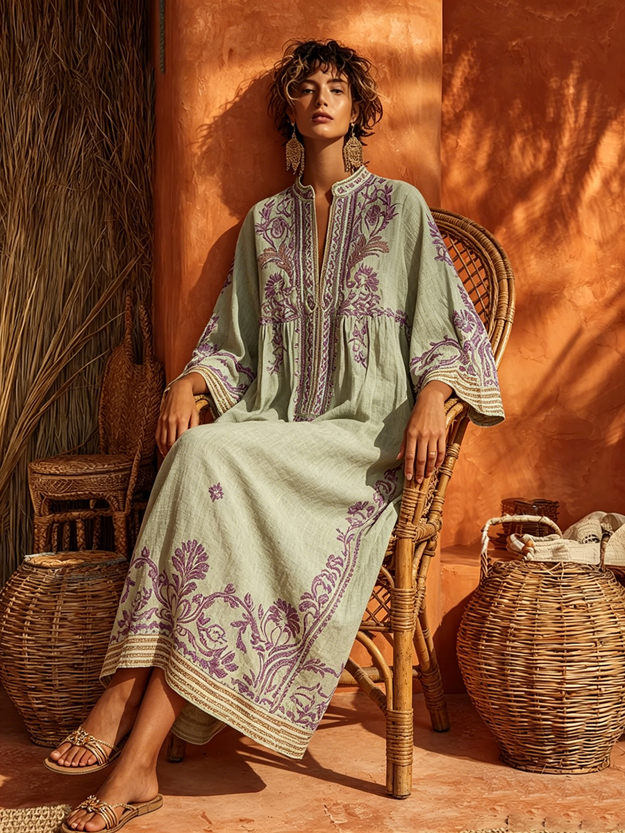 Zahara™ Boho květinové maxi šaty