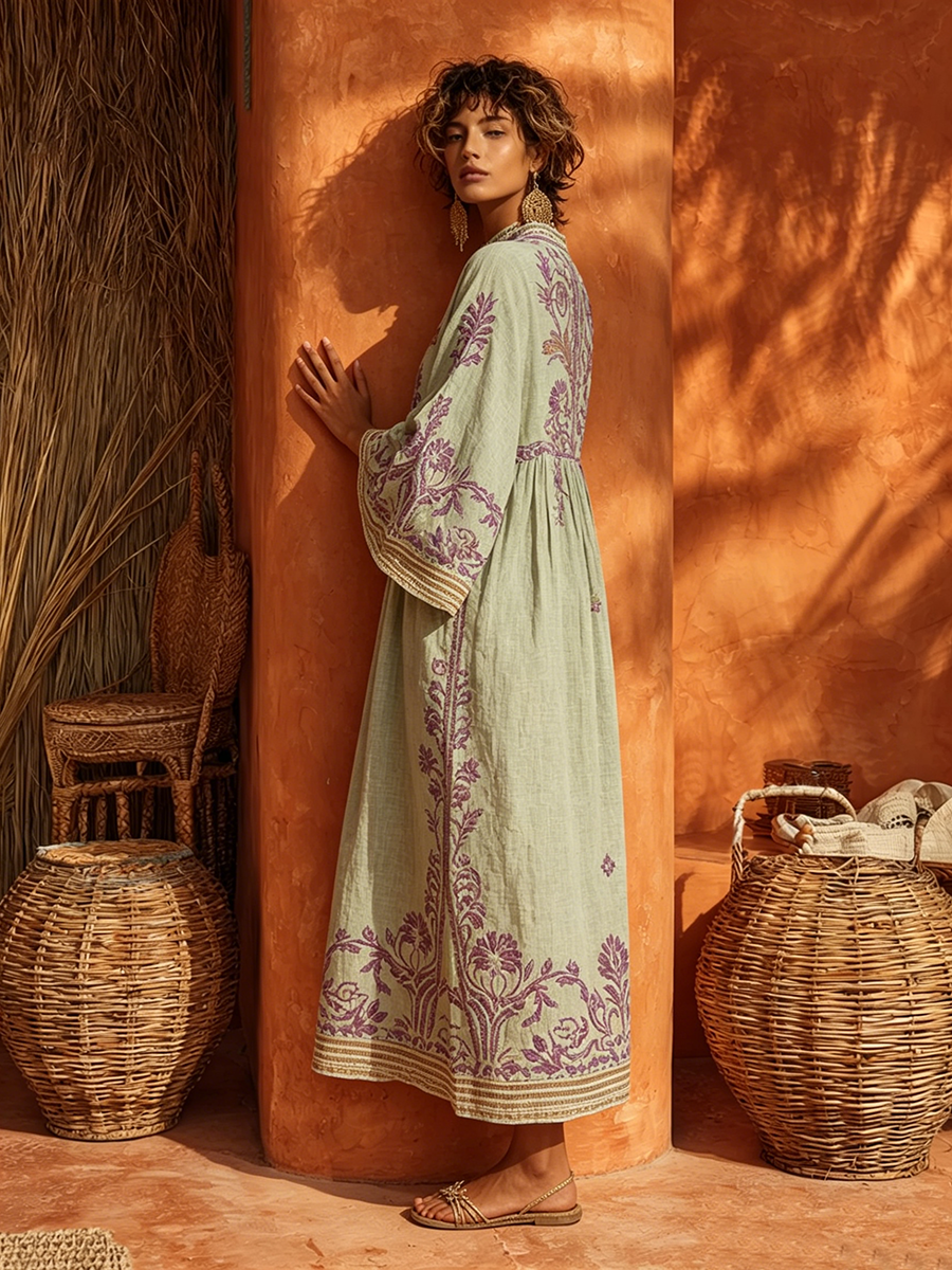 Zahara™ Boho-Blumen-Maxikleid