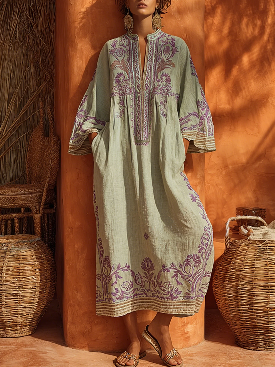 Zahara™ Boho-Blumen-Maxikleid