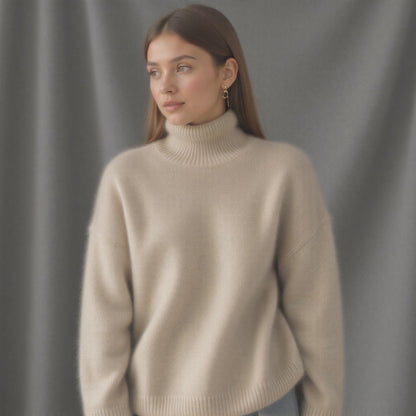 Sydney | Oversized rullekravesweater i kashmir til kvinder