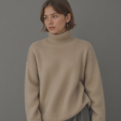 Sydney | Oversized rullekravesweater i kashmir til kvinder