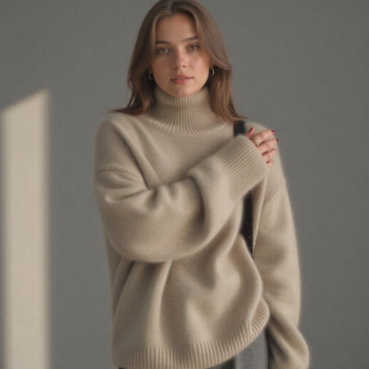 Sydney | Oversized rullekravesweater i kashmir til kvinder