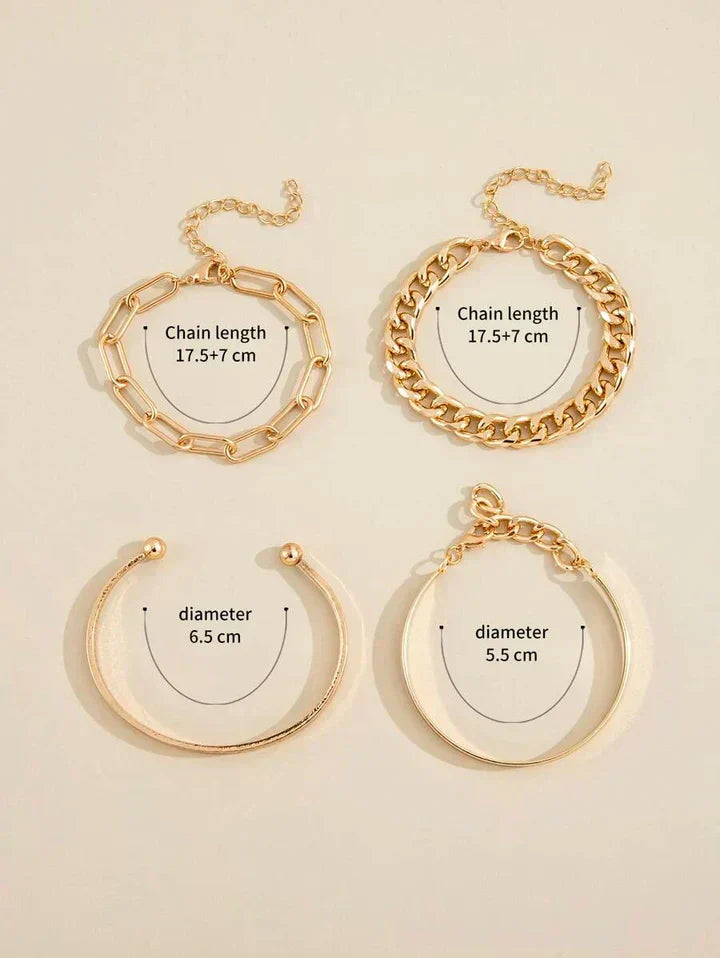 Juego de pulseras Elan Mercer | Dorado